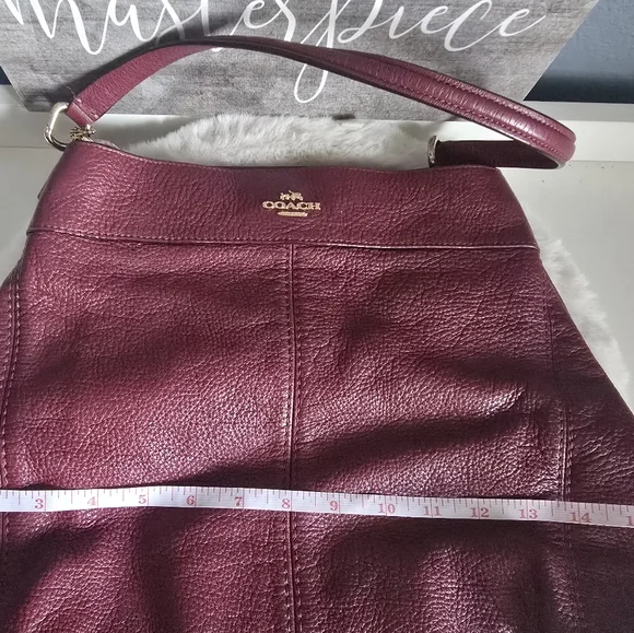 Coach Burgundy Leather Tote and Wallet Set - Picture 5 of 12